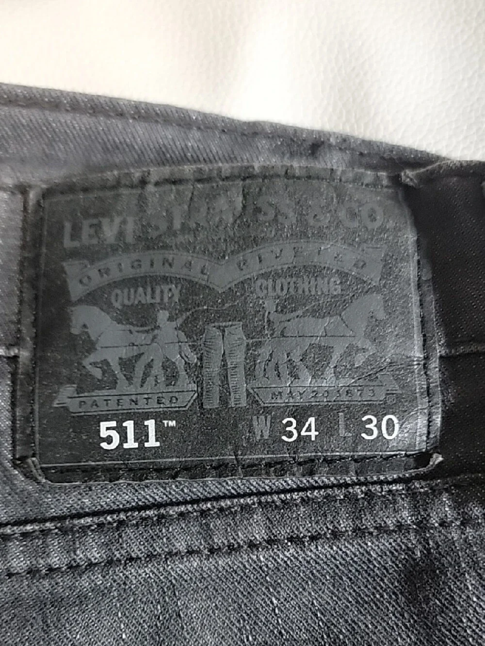 Levi's 511 Slim Fit Jeans Faded Black Grey Wash Men's 34x30